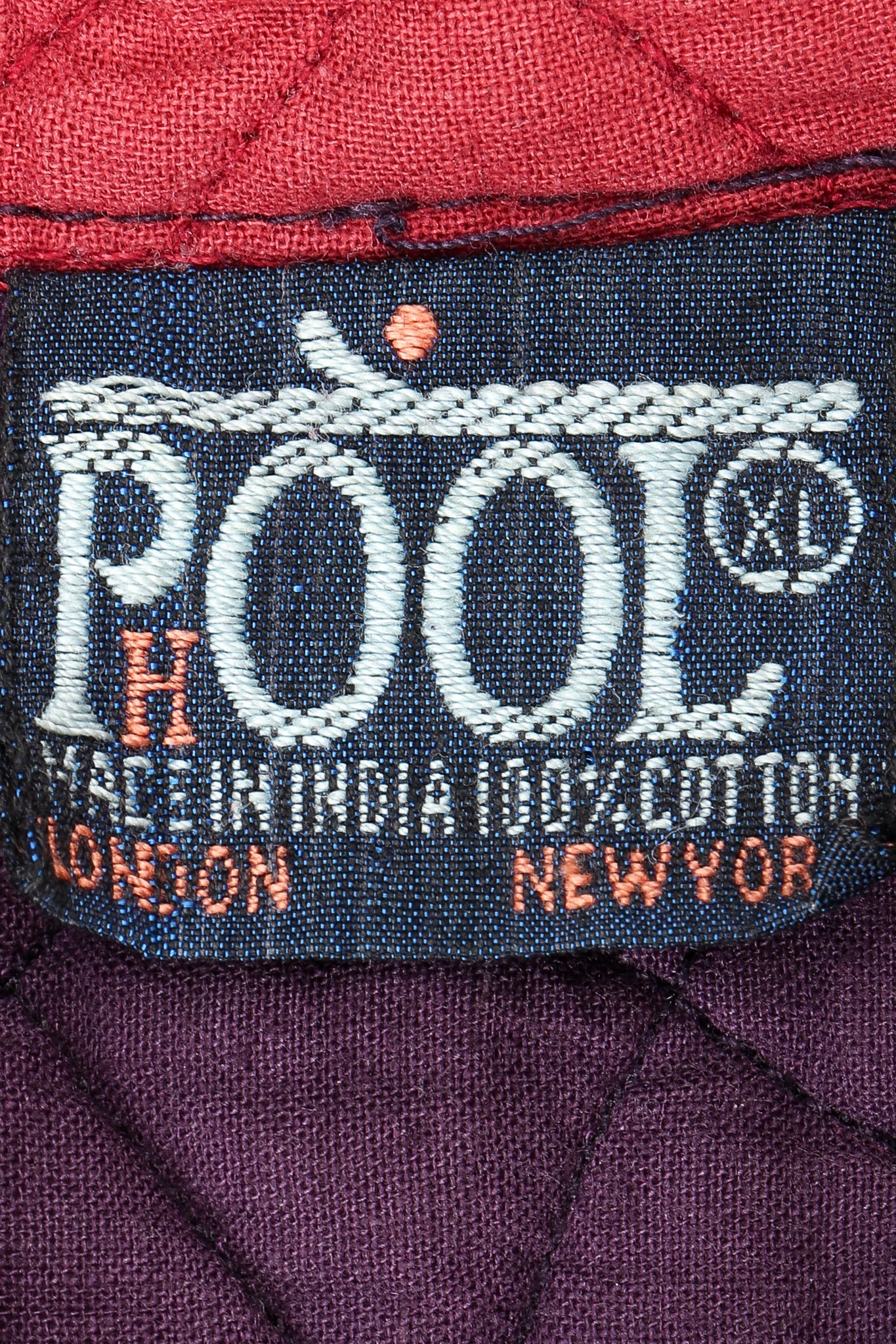Vintage Pool India Cotton Gauze Quilted Yoke Dress label