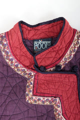 Vintage Pool India Cotton Gauze Quilted Yoke Dress neckline at Recess