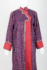 Vintage Pool India Cotton Gauze Quilted Yoke Dress on Mannequin front crop at Recess