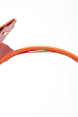 Recess Los Angeles Vintage Prada Saffiano Leather Hibiscus Headband