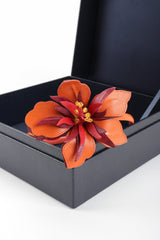 Recess Los Angeles Vintage Prada Saffiano Leather Hibiscus Headband