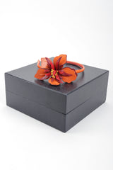 Recess Los Angeles Vintage Prada Saffiano Leather Hibiscus Headband