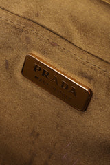 Recess Los Angeles Vintage Prada Jeweled Satin Frame Evening Clutch