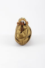 Recess Los Angeles Vintage Prada Jeweled Satin Frame Evening Clutch