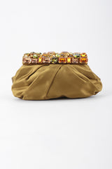 Recess Los Angeles Vintage Prada Jeweled Satin Frame Evening Clutch