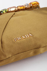 Recess Los Angeles Vintage Prada Jeweled Satin Frame Evening Clutch