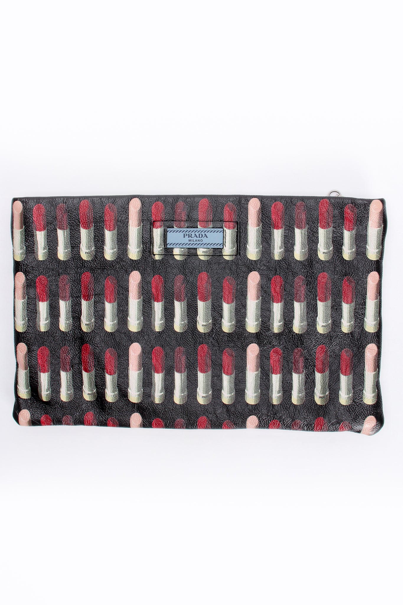 Prada AW 2018 Lipstick Print Leather Convertible Clutch – Recess