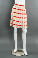 Vintage Prada Lip Service Print Skirt mannequin front @ Recess Los Angeles