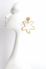 Vintage Premier Etage Starfish Hoop Earrings on mannequin at Recess Los Angeles