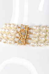 Recess Los Angeles Vintage Prince Kamy Yar Multi-Strand Tiered Pearl Collar Necklace