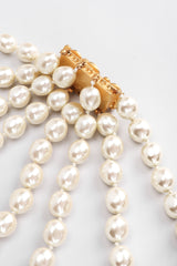 Recess Los Angeles Vintage Prince Kamy Yar Multi-Strand Tiered Pearl Collar Necklace