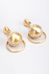 Recess Los Angeles Vintage Prince Kamy Yar Brushed Saturn Hoop Earrings