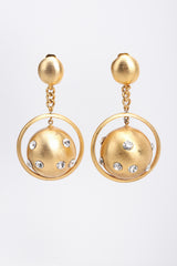 Recess Los Angeles Vintage Prince Kamy Yar Brushed Saturn Hoop Earrings