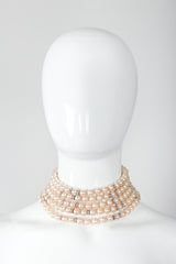 Recess Vintage Prince Kamy Yar 5-Strand Faux Pearl Necklace on Mannequin