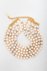 Recess Vintage Prince Kamy Yar 5-Strand Faux Pearl Necklace on Flat Lay Grey Background