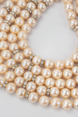 Recess Vintage Prince Kamy Yar 5-Strand Faux Pearl Necklace flaws