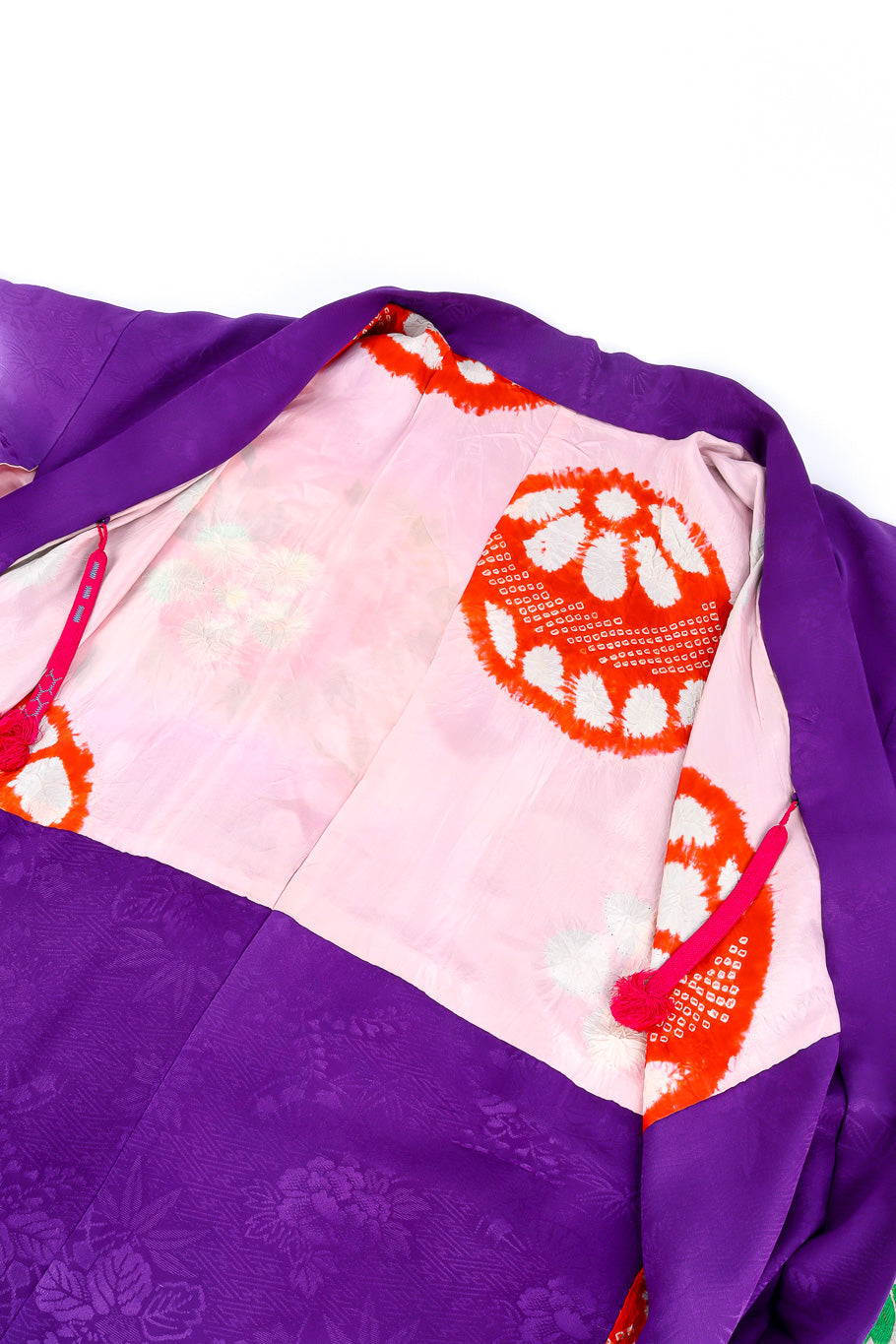 Purple vintage kimono lining flat lay @recessla