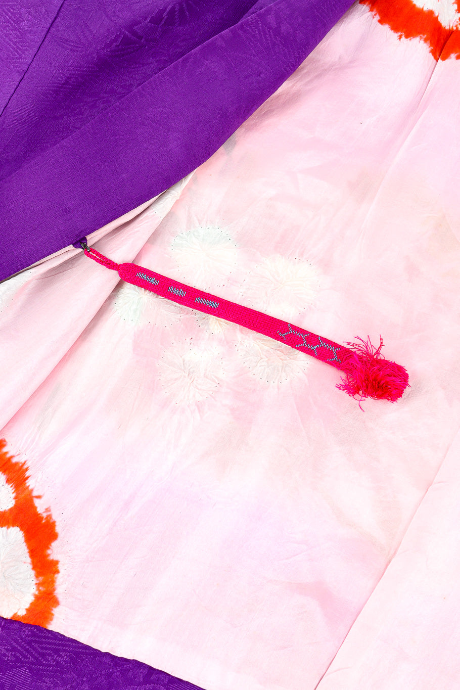 Purple vintage kimono inner tie close @recessla
