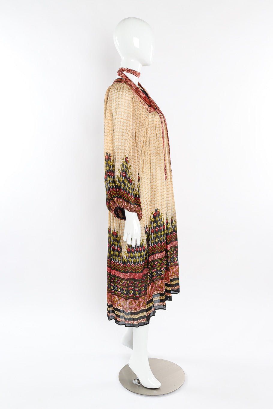 Block print silk dress by Ritu Kumar for Judith Ann Side View. @recessla