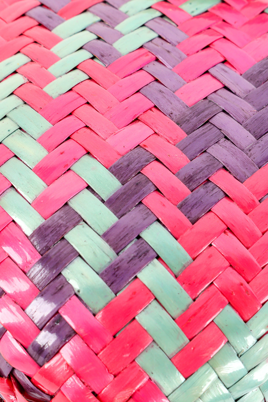 Rodo multicolor woven shoulder clutch product shot of bottom wicker details @recessla