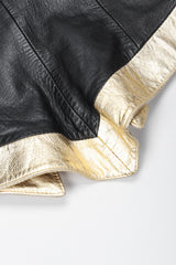 Recess Los Angeles Vintage Rafaell Metallic Flourish Gold Lamé Leather Jacket 90s