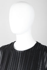 Recess Los Angeles Vintage Ralph Lauren Collection A/W 2013 Runway Pleated Leather Strip Gown