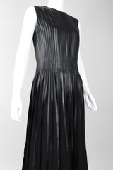 Recess Los Angeles Vintage Ralph Lauren Collection A/W 2013 Runway Pleated Leather Strip Gown