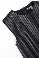 Recess Los Angeles Vintage Ralph Lauren Collection A/W 2013 Runway Pleated Leather Strip Gown