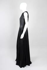 Recess Los Angeles Vintage Ralph Lauren Collection A/W 2013 Runway Pleated Leather Strip Gown