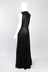 Recess Los Angeles Vintage Ralph Lauren Collection A/W 2013 Runway Pleated Leather Strip Gown