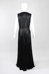 Recess Los Angeles Vintage Ralph Lauren Collection A/W 2013 Runway Pleated Leather Strip Gown
