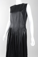 Recess Los Angeles Vintage Ralph Lauren Collection A/W 2013 Runway Pleated Leather Strip Gown