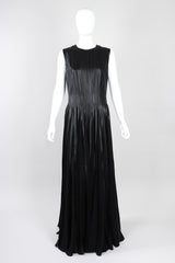 Recess Los Angeles Vintage Ralph Lauren Collection A/W 2013 Runway Pleated Leather Strip Gown