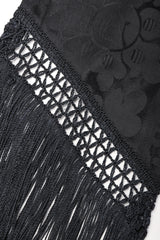 Recess Los Angeles Vintage Ralph Lauren Silk Piano Shawl Fringe Wrap Skirt