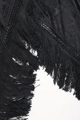 Recess Los Angeles Vintage Ralph Lauren Silk Piano Shawl Fringe Wrap Skirt