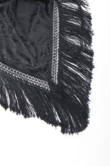 Recess Los Angeles Vintage Ralph Lauren Silk Piano Shawl Fringe Wrap Skirt