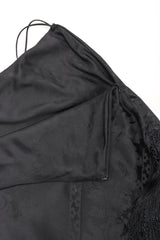 Recess Los Angeles Vintage Ralph Lauren Silk Piano Shawl Fringe Wrap Skirt