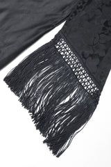 Recess Los Angeles Vintage Ralph Lauren Silk Piano Shawl Fringe Wrap Skirt