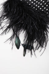 Recess Los Angeles Vintage Ralph Lauren Silk Chiffon Polka Dot Feather Tie Top