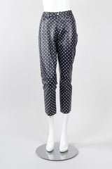 Recess Los Angeles Vintage Ralph Lauren Purple Label Leather Polka Dot Capri Pant