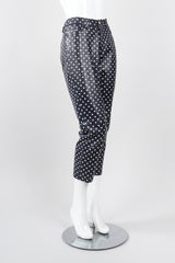 Recess Los Angeles Vintage Ralph Lauren Purple Label Leather Polka Dot Capri Pant
