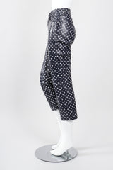 Recess Los Angeles Vintage Ralph Lauren Purple Label Leather Polka Dot Capri Pant