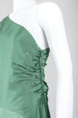 Recess Los Angeles Vintage Ralph Laurent Purple Label One-Shoulder Draped Silk Gown