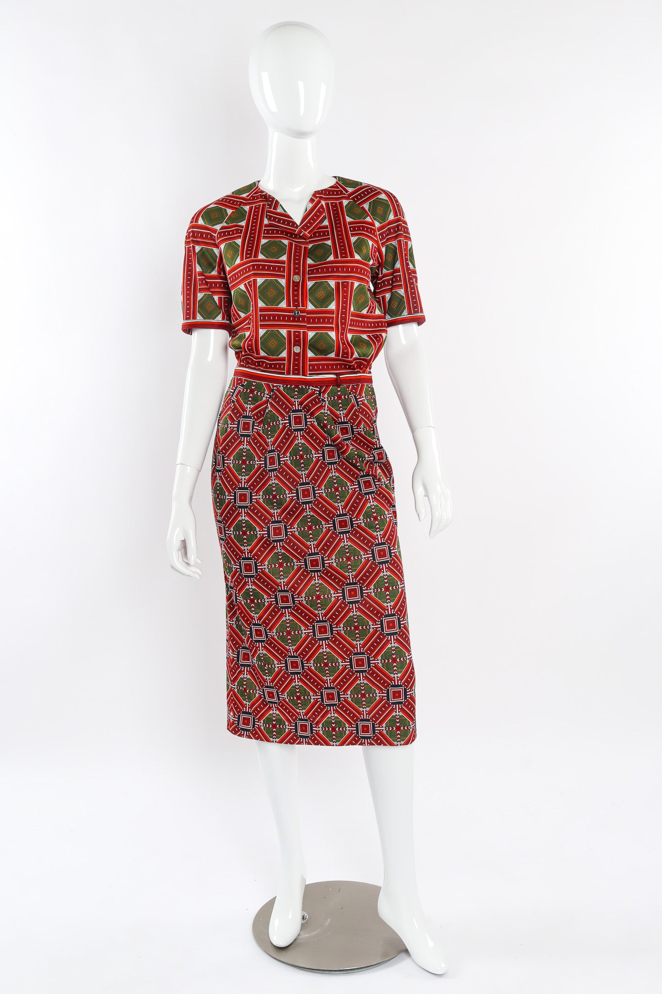 Vintage Roberta di Camerino Geometric Short Sleeve Dress @recessla