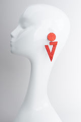 Richard Kerr Crystal Geometric V Drop Earrings