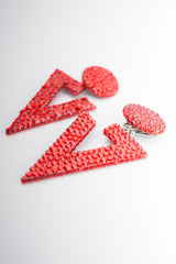 Richard Kerr Crystal Geometric V Drop Earrings