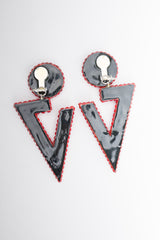 Richard Kerr Crystal Geometric V Drop Earrings