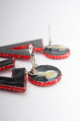 Richard Kerr Crystal Geometric V Drop Earrings