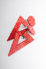 Richard Kerr Crystal Geometric V Drop Earrings