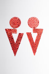 Richard Kerr Crystal Geometric V Drop Earrings